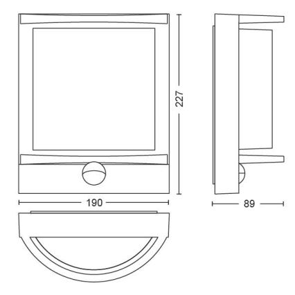 Philips - Applique murale LED extérieure LED/12W