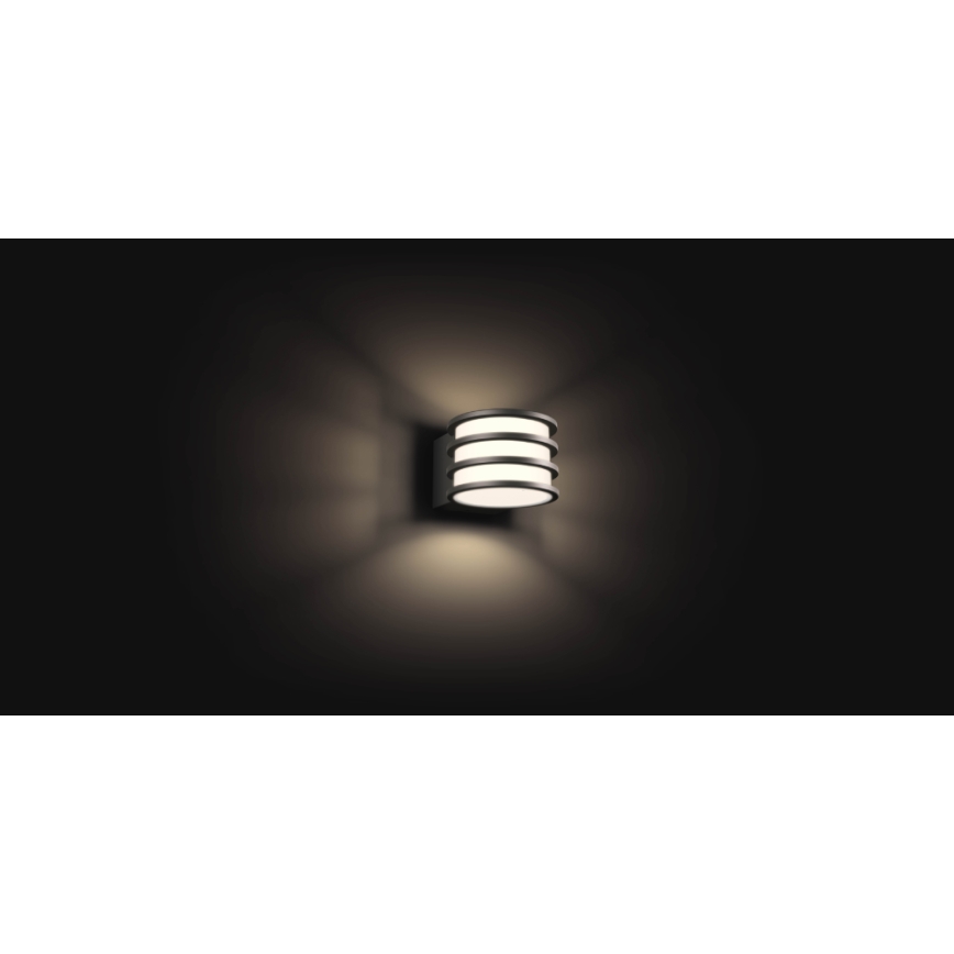 Philips - Applique murale LED extérieure Hue LUCCA 1xE27/9,5W/230V IP44