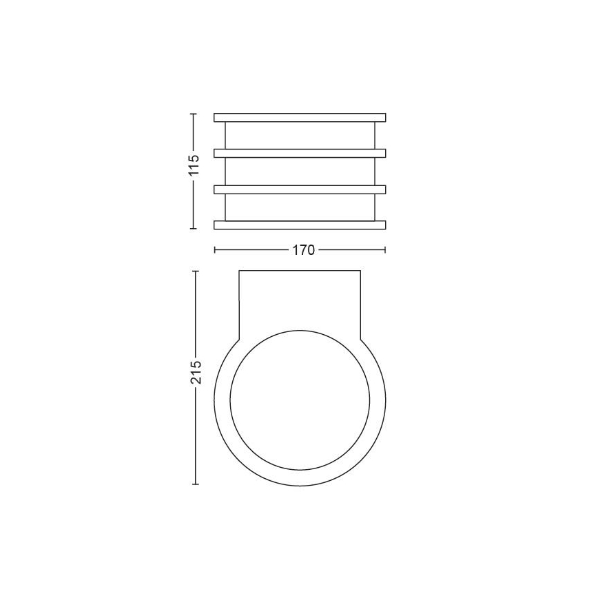 Philips - Applique murale LED extérieure Hue LUCCA 1xE27/9,5W/230V IP44