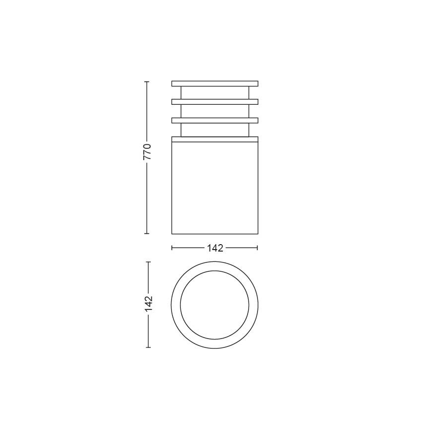 Philips - Lampe LED à intensité variable extérieure Hue LUCCA 1xE27/9,5W/230V IP44