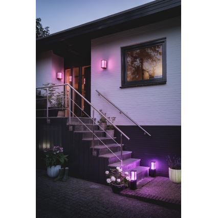 Philips - LED RGBW Dimbare wandlamp voor buiten Hue IMPRESS 2xLED/8W/230V IP44