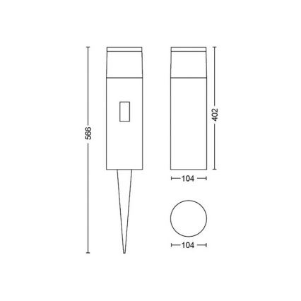 Philips - LED RGBW Dimbaar buitenshuis lamp Hue CALLA LED/8W/24V IP65