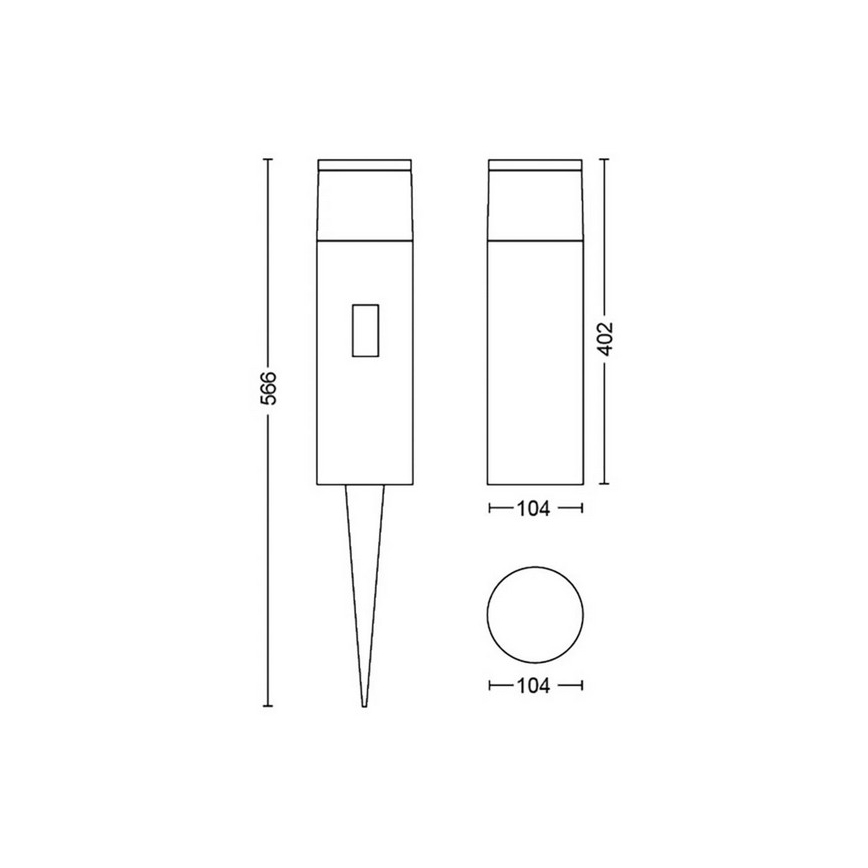 Philips - LED RGBW Dimbaar buitenshuis lamp Hue CALLA LED/8W/24V IP65