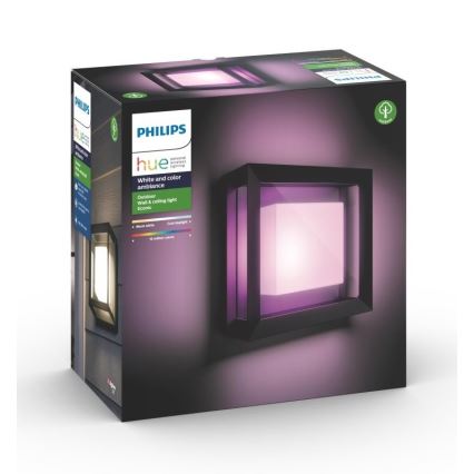 Philips - LED RGBW Dimbare wandlamp voor buiten Hue ECONIC LED/15W/230V 2000-6500K IP44