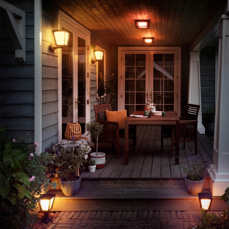 Philips - LED RGBW Dimbare wandlamp voor buiten Hue ECONIC LED/15W/230V 2000-6500K IP44