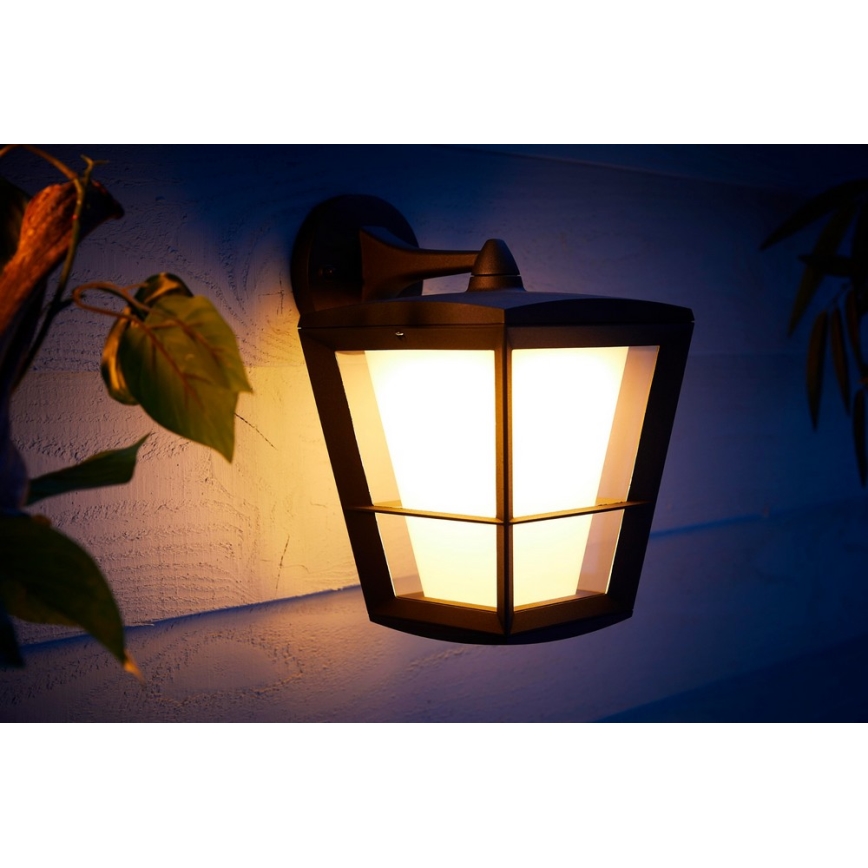 Philips - LED RGBW Dimbare wandlamp voor buiten Hue ECONIC LED/15W/230V 2000-6500K IP44