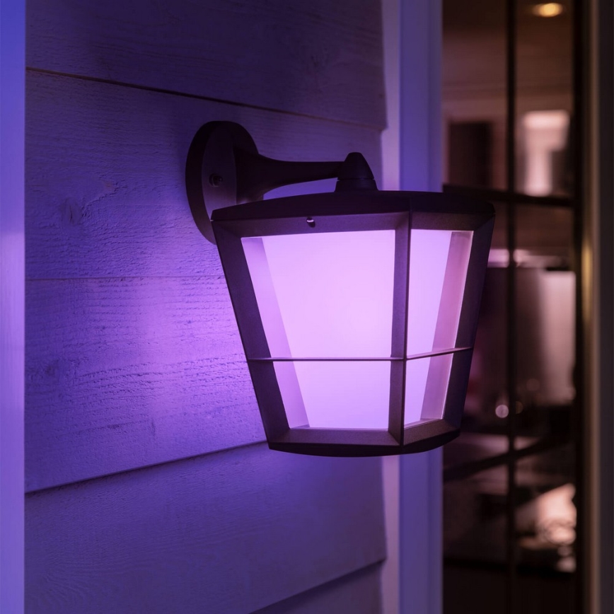 Philips - LED RGBW Dimbare wandlamp voor buiten Hue ECONIC LED/15W/230V 2000-6500K IP44