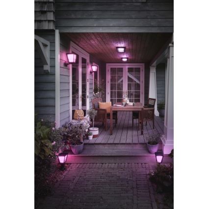 Philips - LED RGBW Dimbare wandlamp voor buiten Hue ECONIC LED/15W/230V 2000-6500K IP44