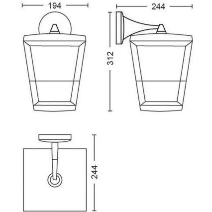 Philips - LED RGBW Applique murale extérieure à intensité variable Hue ECONIC LED/15W/230V 2000-6500K IP44