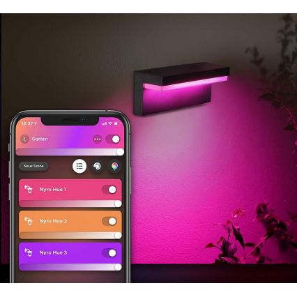 Philips - LED RGBW Applique murale extérieure à intensité variable Hue NYRO LED/13,5W/230V 2000-6500K IP44