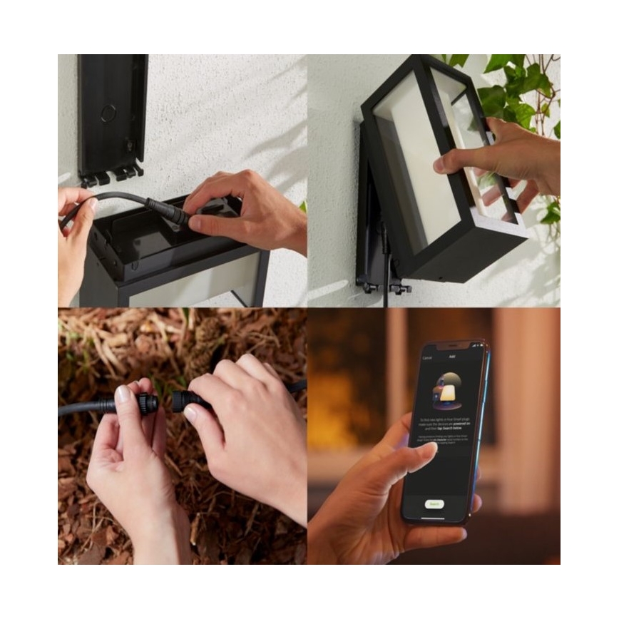 Philips - LED RGBW Dimbare buitenwandlamp Hue IMPRESS 2xLED/8W/24V 2000-6500K IP44
