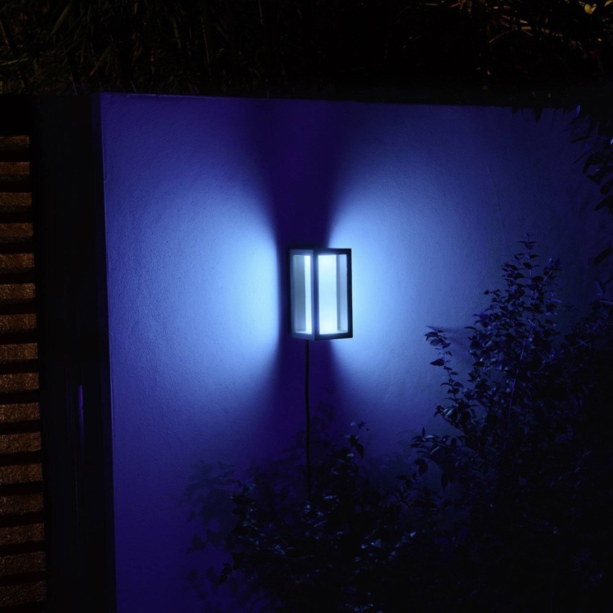 Philips - LED RGBW Dimbare wandlamp voor buiten Hue IMPRESS 2xLED/8W/24V 2000-6500K IP44