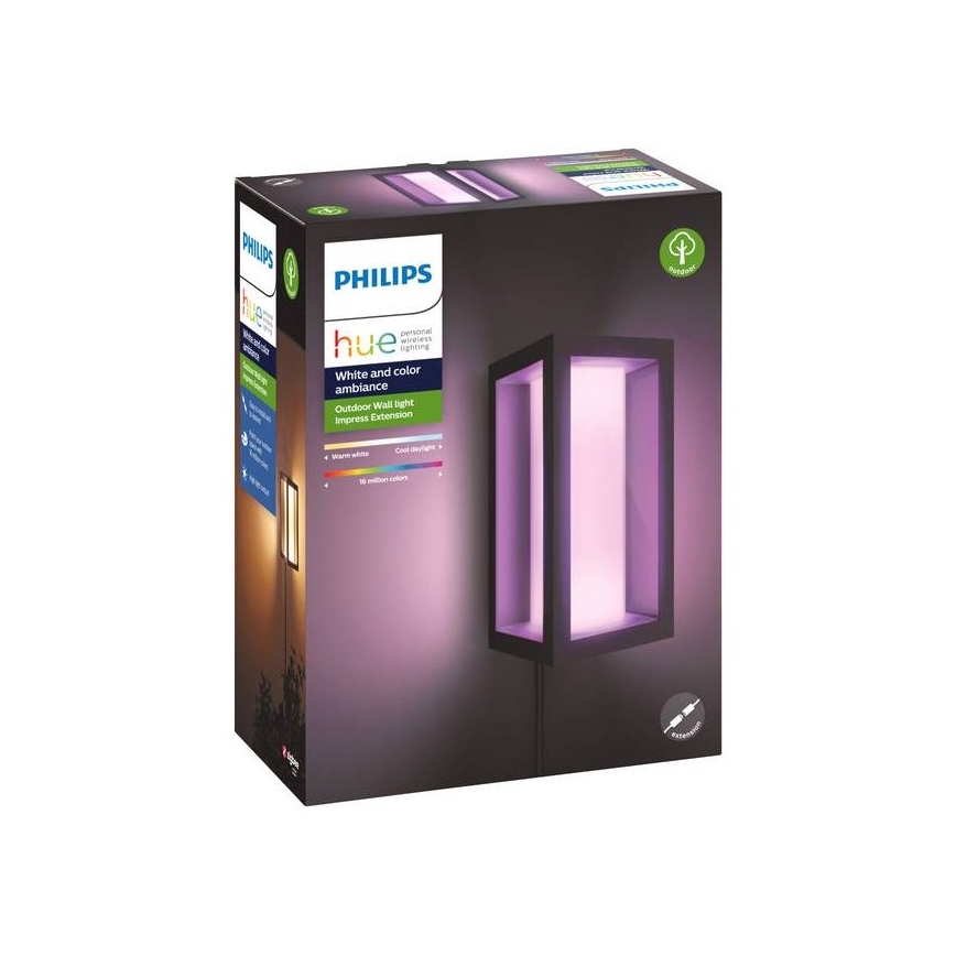 Philips - LED RGBW Dimbare wandlamp voor buiten Hue IMPRESS 2xLED/8W/24V 2000-6500K IP44