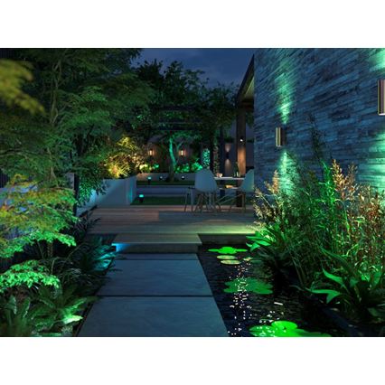 Philips - LED RGBW Dimbare wandlamp voor buiten Hue APPEAR 2xLED/8W/230V IP44