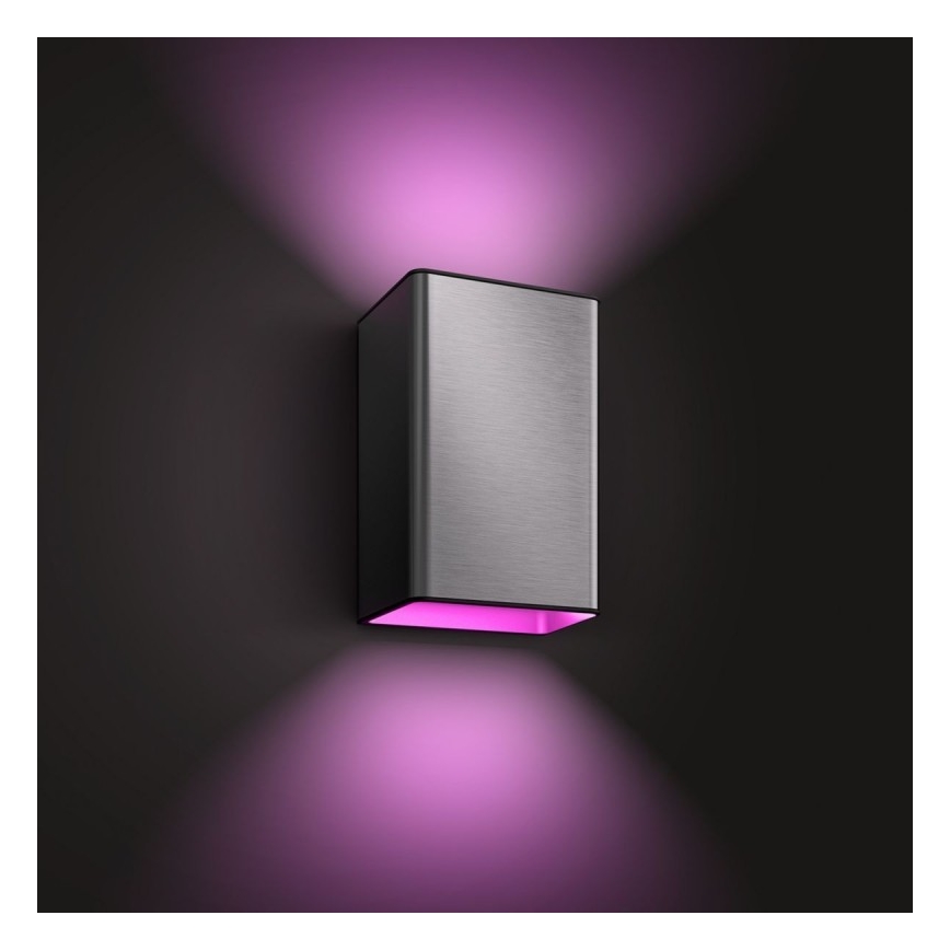 LED RGBW Dimbare wandlamp voor buiten Hue RESONATE 2xLED/8W/230V 2000-6500K IP44