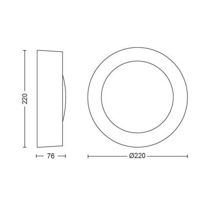 LED RGBW Dimbare wandlamp voor buiten Hue DAYLO LED/15W/230V 2000-6500K IP44