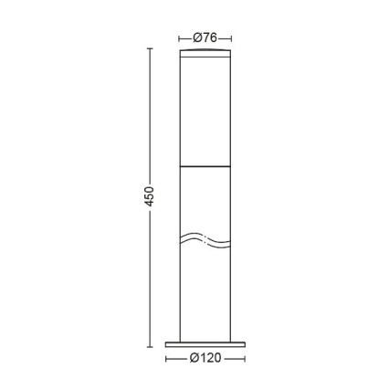 Philips - Lamp voor Buiten 1xE27/20W/230V IP44 45 cm