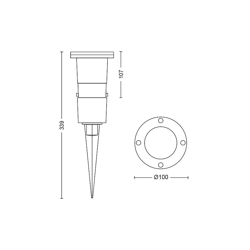 Philips - LED Lamp voor Buiten 1xGU10/5W/230V IP44