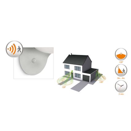 Philips 17808/87/16 - LED Solar lamp met sensor MYGARDEN DUSK 1xLED/1W/3,7V 2200 mAh IP44