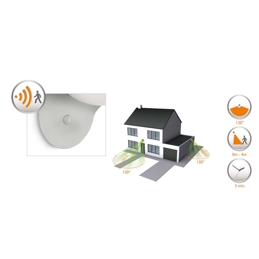 Philips 17808/87/16 - LED Solar lamp met sensor MYGARDEN DUSK 1xLED/1W/3,7V 2200 mAh IP44