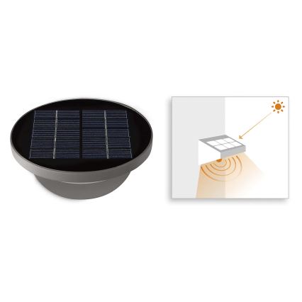 Philips 17808/87/16 - LED Zonne-energie lamp met bewegings- en schemersensor MYGARDEN DUSK 1xLED/1W/3,7V 2200 mAh IP44
