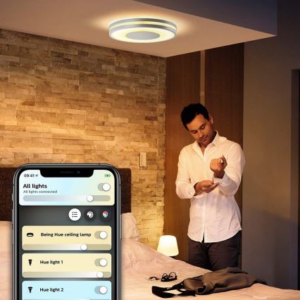 Philips - Luminaire LED dimmable Hue BEING LED/27W/230V + télécommande