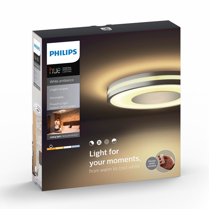 Philips 32610/48/P7 - Plafonnier LED à intensité modulable BEING HUE LED/32W/230V