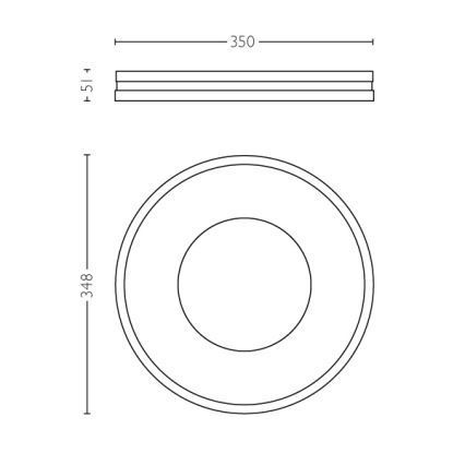 Philips 32610/48/P7 - Plafonnier LED à intensité modulable BEING HUE LED/32W/230V