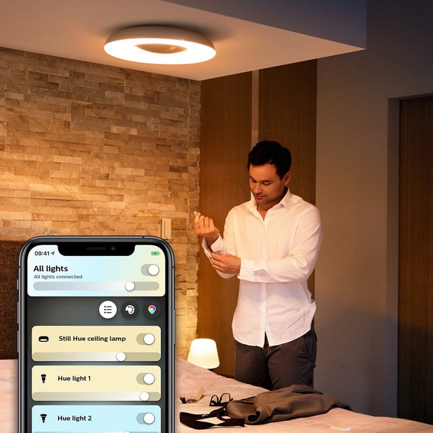 Philips - LED dimbare lamp Hue STILL LED/27W/230V + afstandsbediening