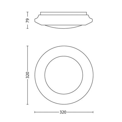 Philips - Plafonnier LED/16W/230V 2700K