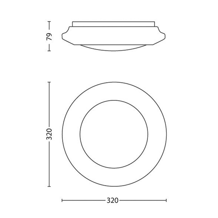 Philips - Plafonnier LED/16W/230V 2700K