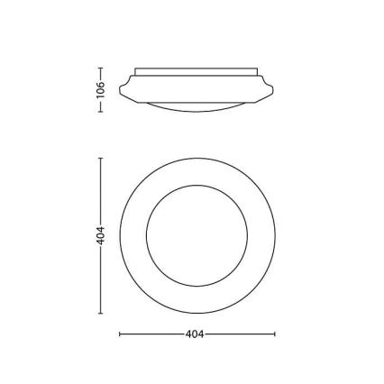 Philips - LED Plafondlamp LED/22W/230V 2700K