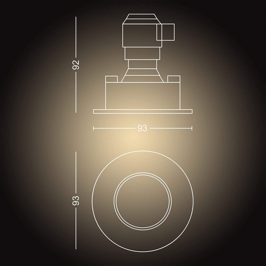 Philips 34175/11/P9 - LED Badkamer inbouwspot dimbaar HUE ADORE Hue ADORE 1xGU10/5W/230V IP44
