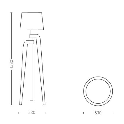 Philips 36039/38/E7 - Vloerlamp INSTYLE GILBERT 1xE27/40W/230V