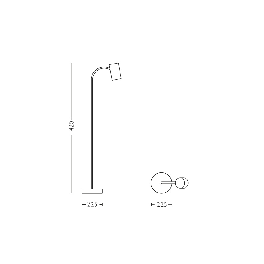 Philips 36056/31/E7 - Lampadaire MYLIVING HIMROO 1xE27/15W/230V