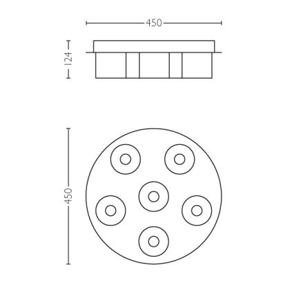 Philips 36446/11/P1 - Plafonnier à intensité variable LED INSTYLE BYZANTIN 6xLED/5W/230V