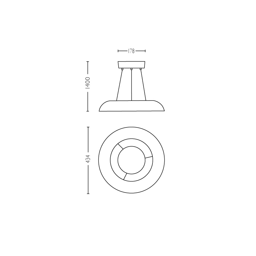 Philips - LED Hanglamp dimbaar Hue AMAZE LED/39W/230V