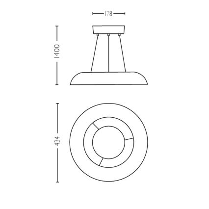 Philips - Suspension LED à intensité modulable Hue AMAZE LED/39W/230V