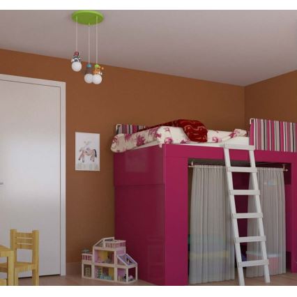 Philips 40594/55/16 - Lustre enfant MYKIDSROOM ZOO 3xE27/12W