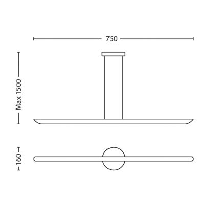 Philips 40747/48/16 - Suspension filaire à intensité variable LED MYLIVING SELV 2xLED/7,5W/230V