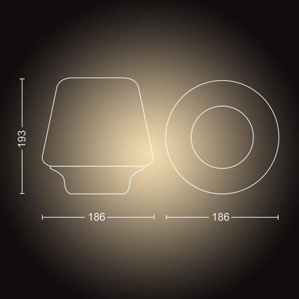 Philips - Dimbare LED-lamp Hue WELLNESS 1xE27/8,5W/230V + afstandsbediening