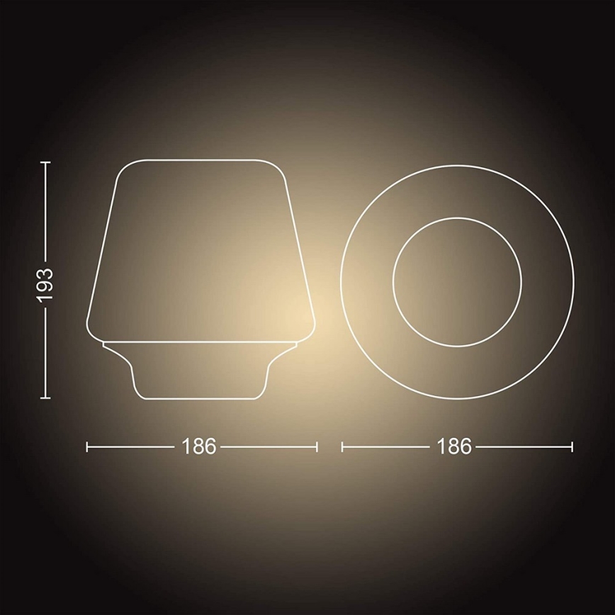 Philips - Dimbare LED-lamp Hue WELLNESS 1xE27/8,5W/230V + afstandsbediening