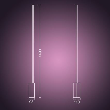 Philips 40802/48/P9 - Lampe de table LED HUE SIGNE 1xLED/32W/230V