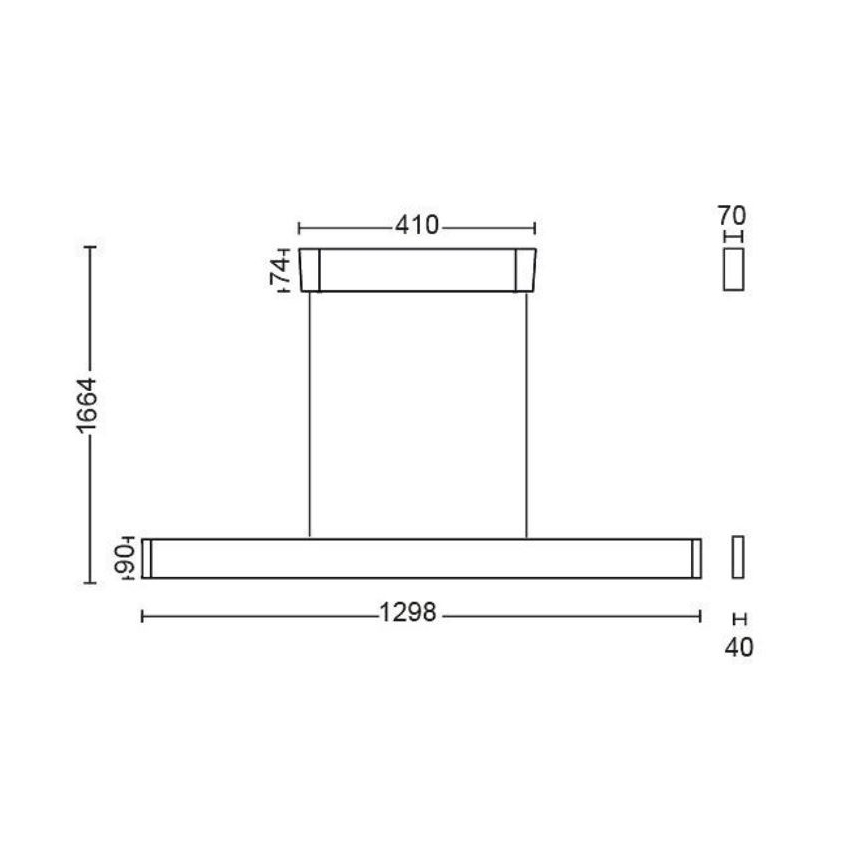 Philips 40903/31/P9 - Suspension LED avec fil HUE ENSIS 2xLED/39W/230V