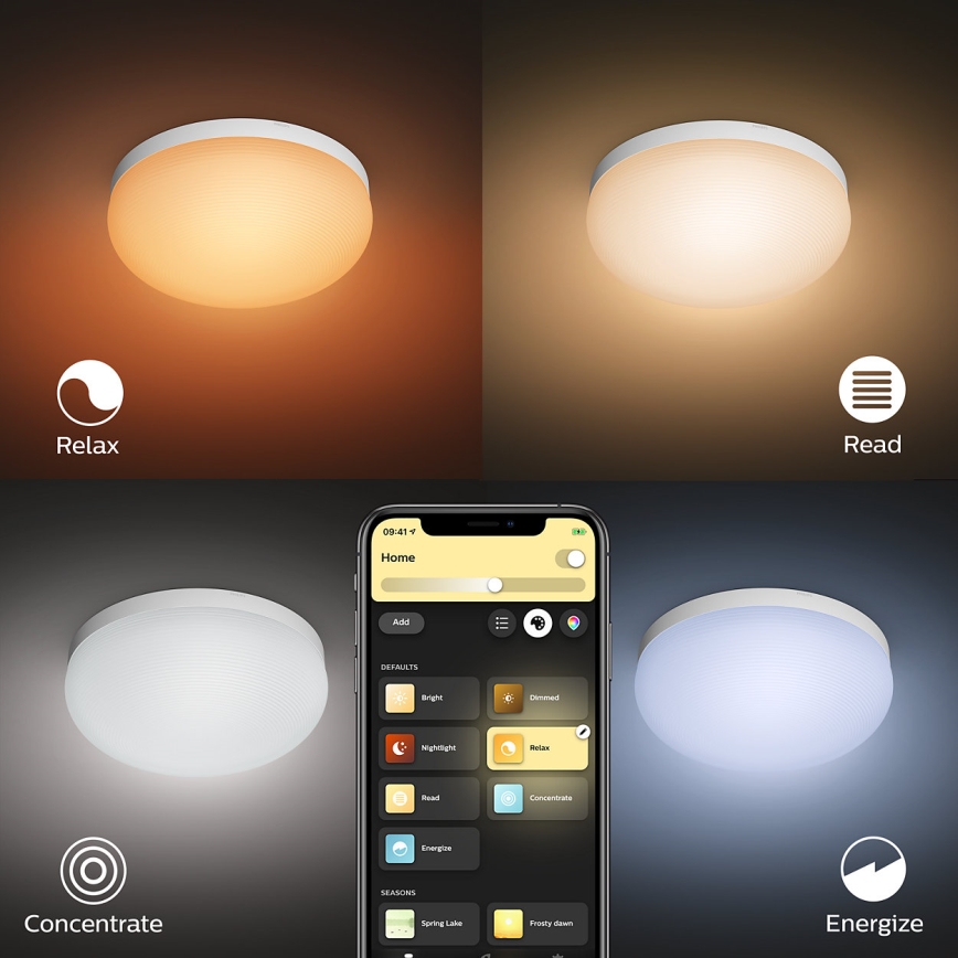 Philips - LED RGBW Dimbaar plafondlamp Hue FLOURISH White And Color Ambiance LED/32W/230V