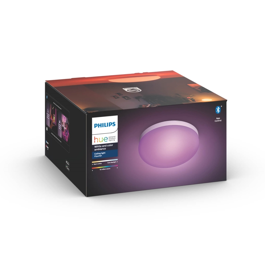 Philips - LED RGBW Dimbaar plafondlamp Hue FLOURISH White And Color Ambiance LED/32W/230V