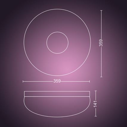 Philips - LED RGBW Dimbaar plafondlamp Hue FLOURISH White And Color Ambiance LED/32W/230V