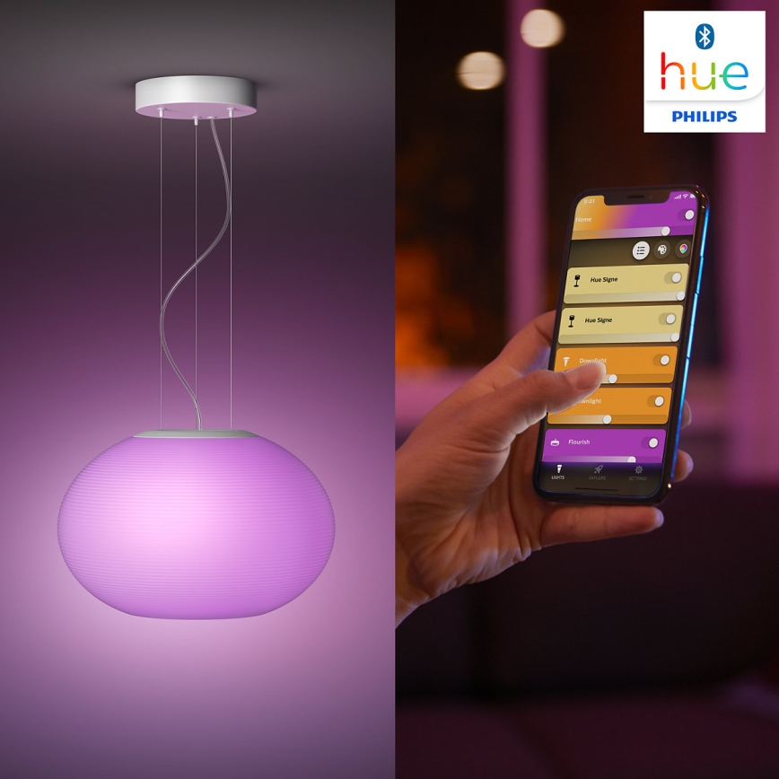 Philips 40906/31/P9 - Suspension LED avec fil HUE FLOURISH LED/39W/230V