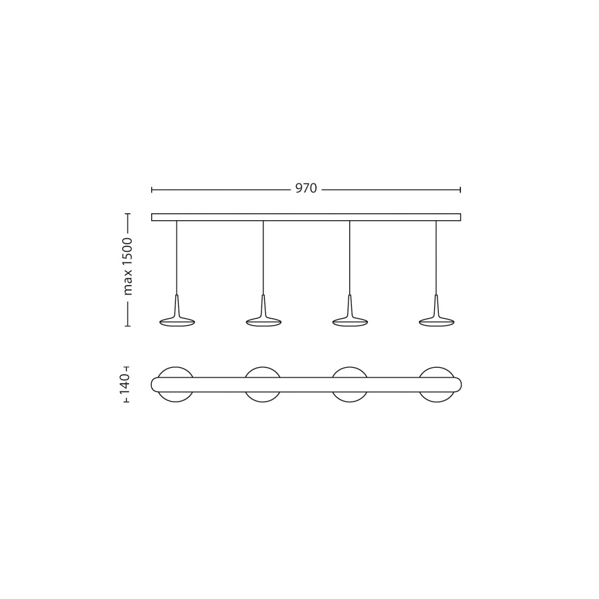 Philips 40910/17/16 - LED Hanglamp INSTYLE ATTILIO 4xLED/4,5W/230V