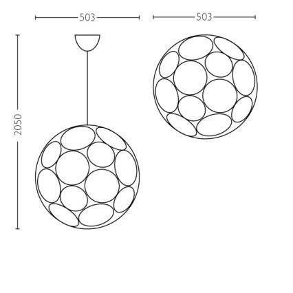 Philips 40913/31/PN - Plafond hanglamp MYLIVING RING E27/60W/230V